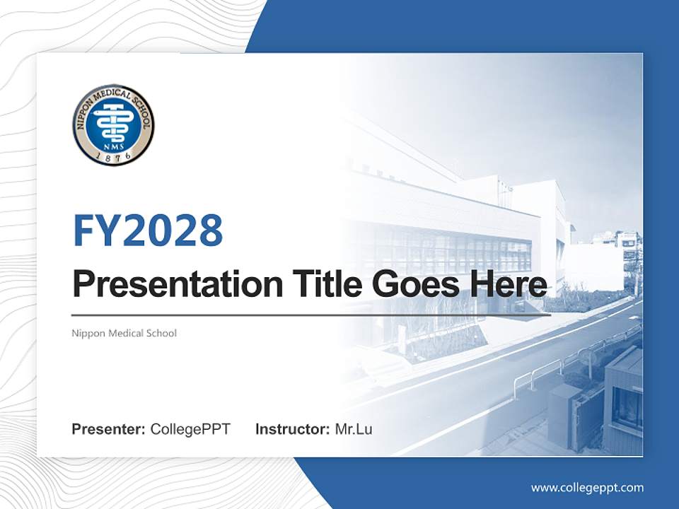 Nippon Medical School Academic Presentation/Research Findings Report PPT Template4:3 ratio PPT effect preview image5