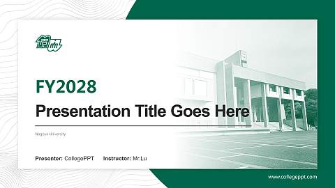 Nagoya University Academic Presentation/Research Findings Report PPT Template
