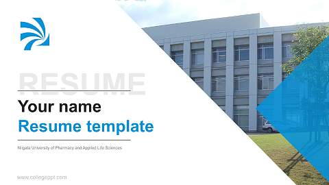 Niigata University of Pharmacy and Applied Life Sciences Resume PPT Template
