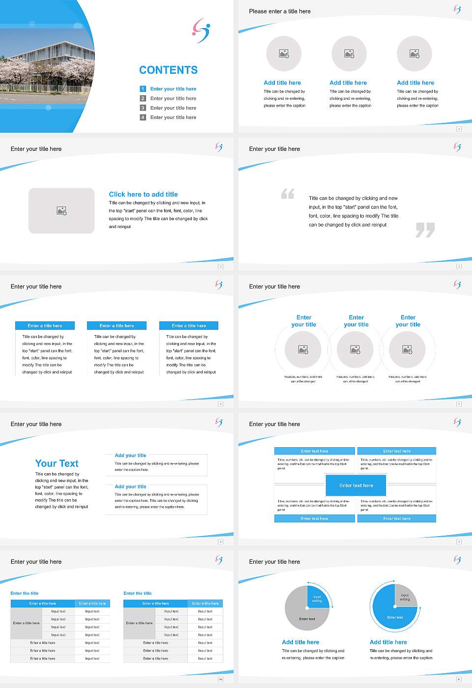 Niigata Seiryo University Course/Courseware Creation PPT Template16:9 ratio PPT effect preview image2