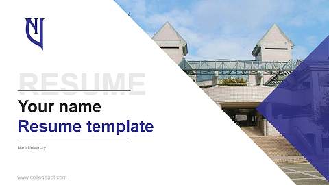 Nara University Resume PPT Template