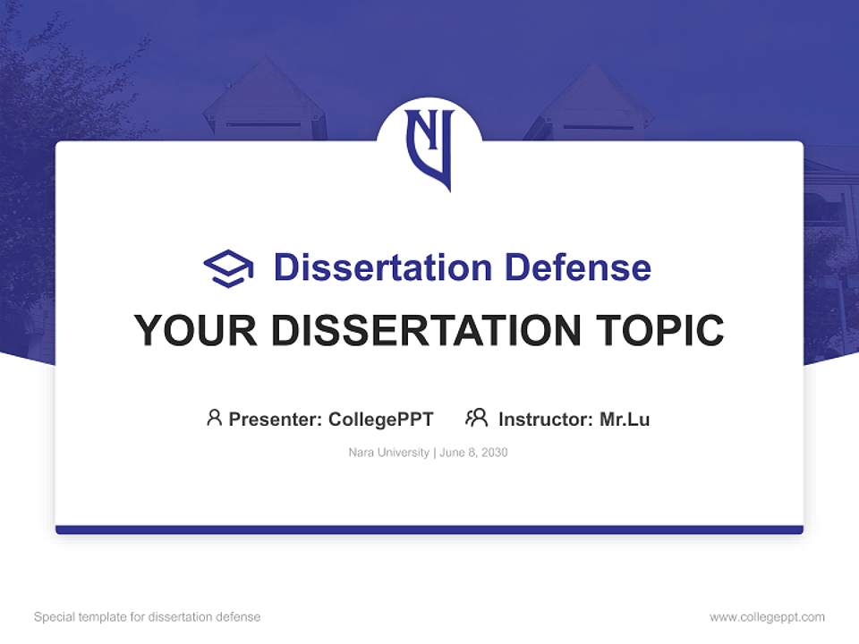 Nara University Graduation Thesis Defense PPT Template4:3 ratio PPT effect preview image7