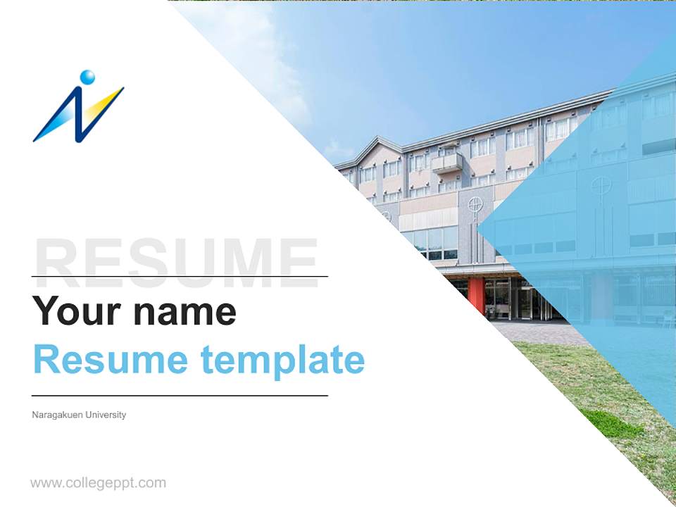 Naragakuen University Resume PPT Template4:3 ratio PPT effect preview image5