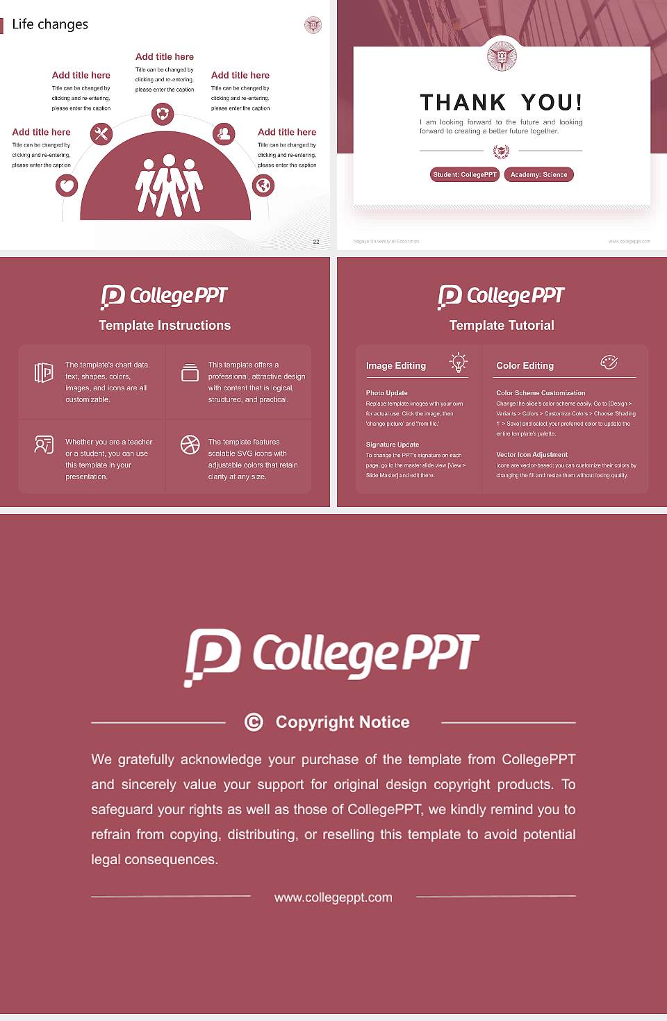 Nagoya University of Economics National Scholarship Defense PPT Template4:3 ratio PPT effect preview image4