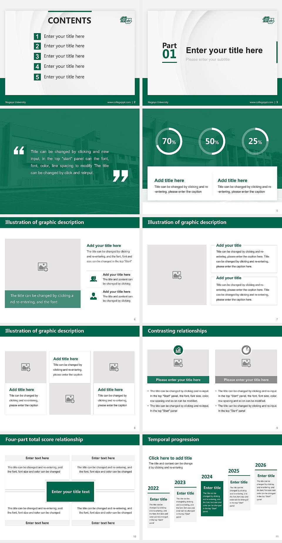 Nagoya University Thesis Proposal/Graduation Defense PPT Template4:3 ratio PPT effect preview image2