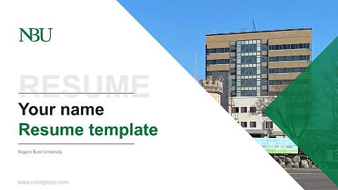Nippon Bunri University Resume PPT Template