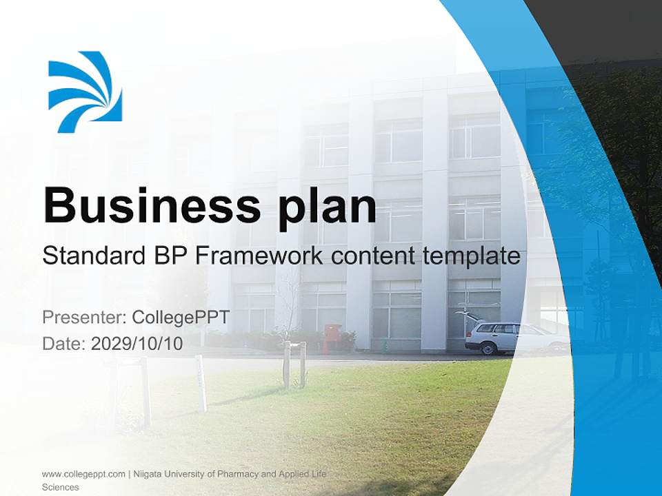 Niigata University of Pharmacy and Applied Life Sciences Competition/Entrepreneurship Contest PPT Template4:3 ratio PPT effect preview image9