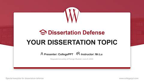 Nagasaki University of Foreign Studies Graduation Thesis Defense PPT Template