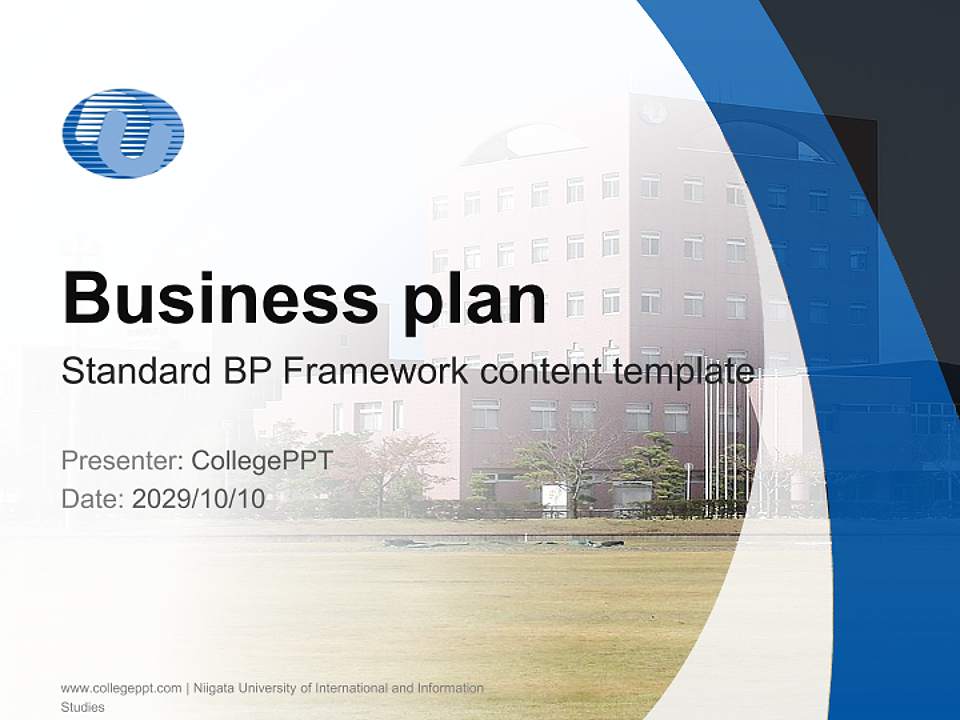 Niigata University of International and Information Studies Competition/Entrepreneurship Contest PPT Template4:3 ratio PPT effect preview image9