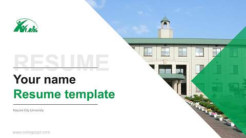 Nayoro City University Resume PPT Template