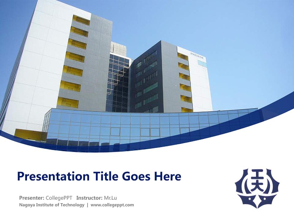 Nagoya Institute of Technology Course/Courseware Creation PPT Template4:3 ratio PPT effect preview image5