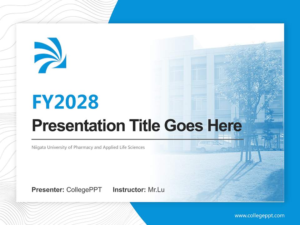 Niigata University of Pharmacy and Applied Life Sciences Academic Presentation/Research Findings Report PPT Template4:3 ratio PPT effect preview image5