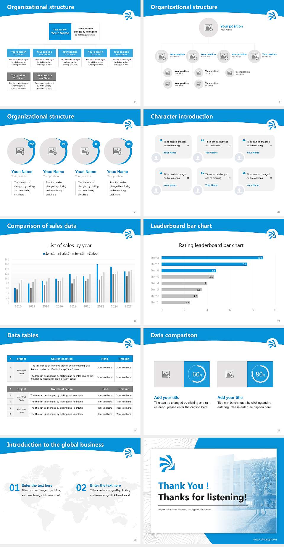 Niigata University of Pharmacy and Applied Life Sciences Academic Presentation/Research Findings Report PPT Template4:3 ratio PPT effect preview image4