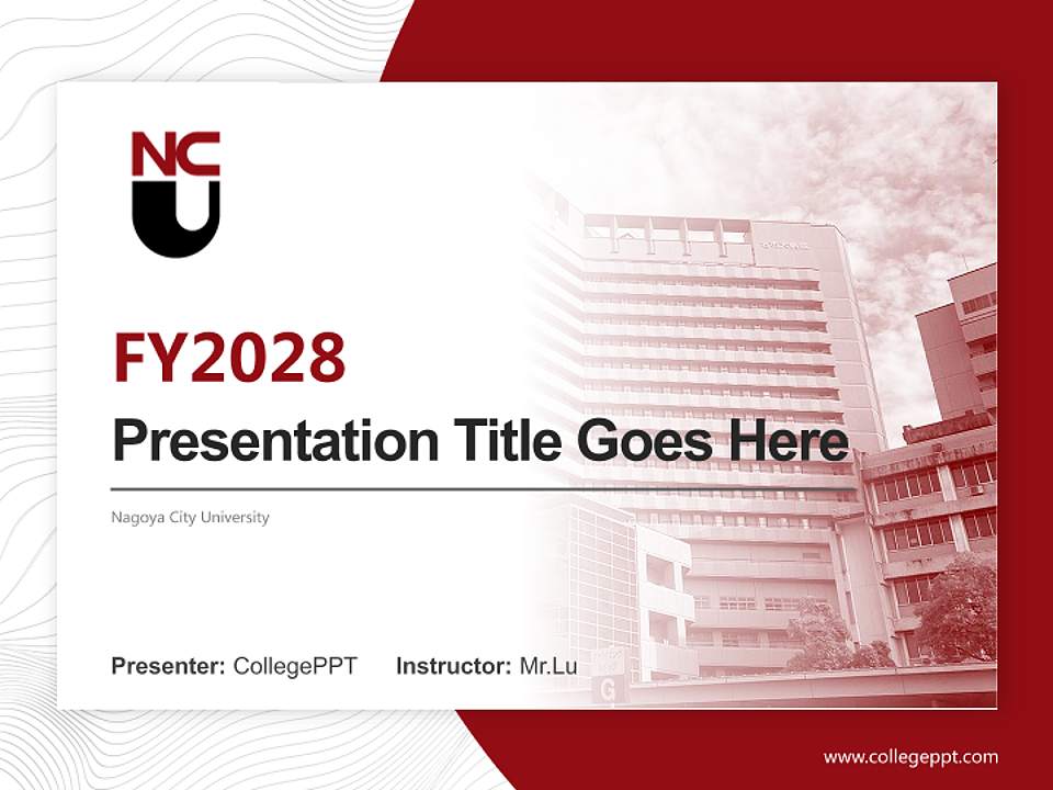 Nagoya City University Academic Presentation/Research Findings Report PPT Template4:3 ratio PPT effect preview image5