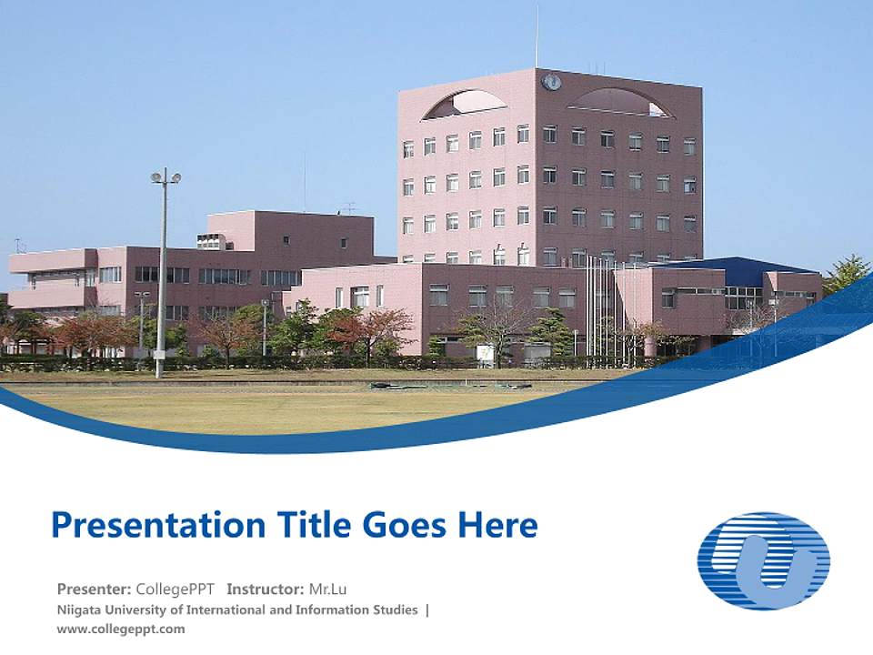 Niigata University of International and Information Studies Course/Courseware Creation PPT Template4:3 ratio PPT effect preview image5