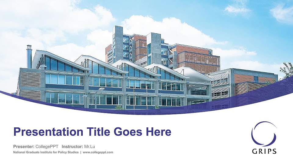 National Graduate Institute for Policy Studies Course/Courseware Creation PPT Template16:9 ratio PPT effect preview image