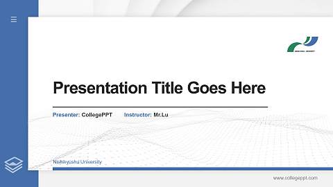 Nishikyushu University Thesis Proposal/Graduation Defense PPT Template