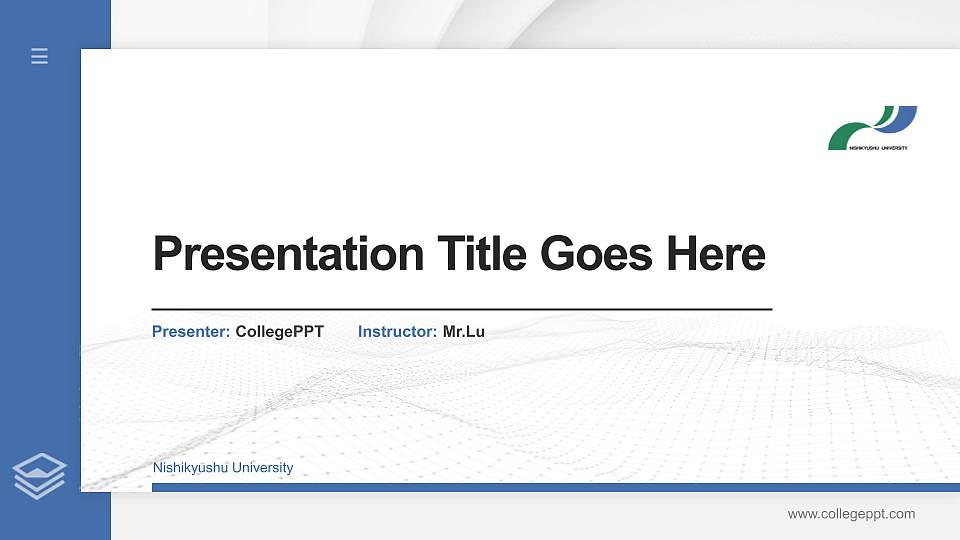 Nishikyushu University Thesis Proposal/Graduation Defense PPT Template16:9 ratio PPT effect preview image