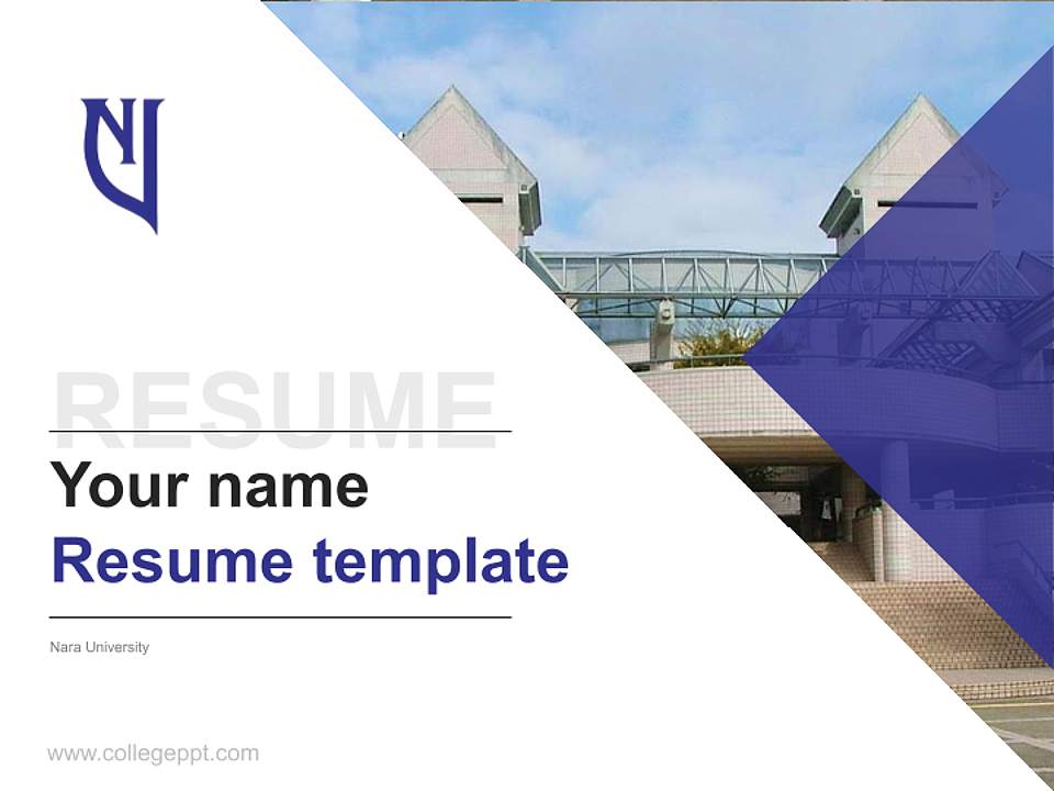 Nara University Resume PPT Template4:3 ratio PPT effect preview image5
