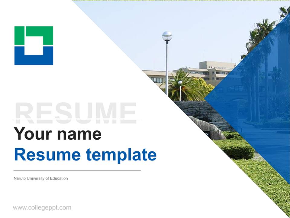 Naruto University of Education Resume PPT Template4:3 ratio PPT effect preview image5
