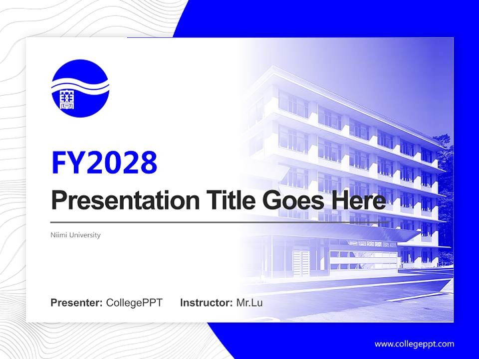 Niimi University Academic Presentation/Research Findings Report PPT Template4:3 ratio PPT effect preview image5