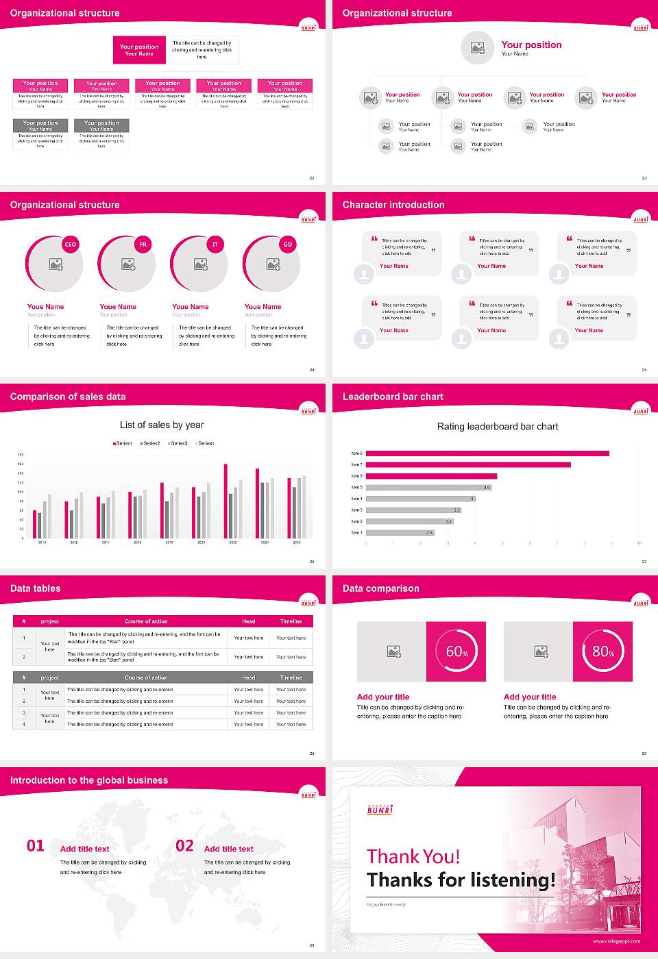 Nagoya Bunri University Academic Presentation/Research Findings Report PPT Template16:9 ratio PPT effect preview image4