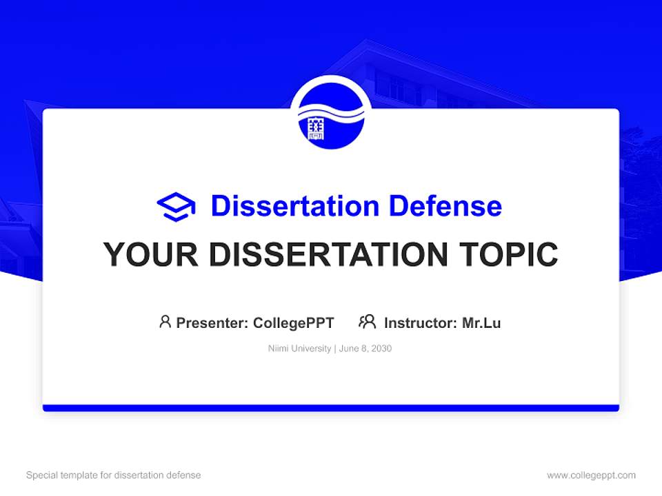Niimi University Graduation Thesis Defense PPT Template4:3 ratio PPT effect preview image7