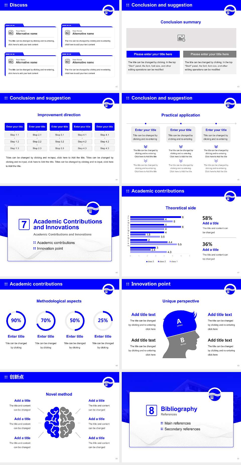 Niimi University Graduation Thesis Defense PPT Template4:3 ratio PPT effect preview image6