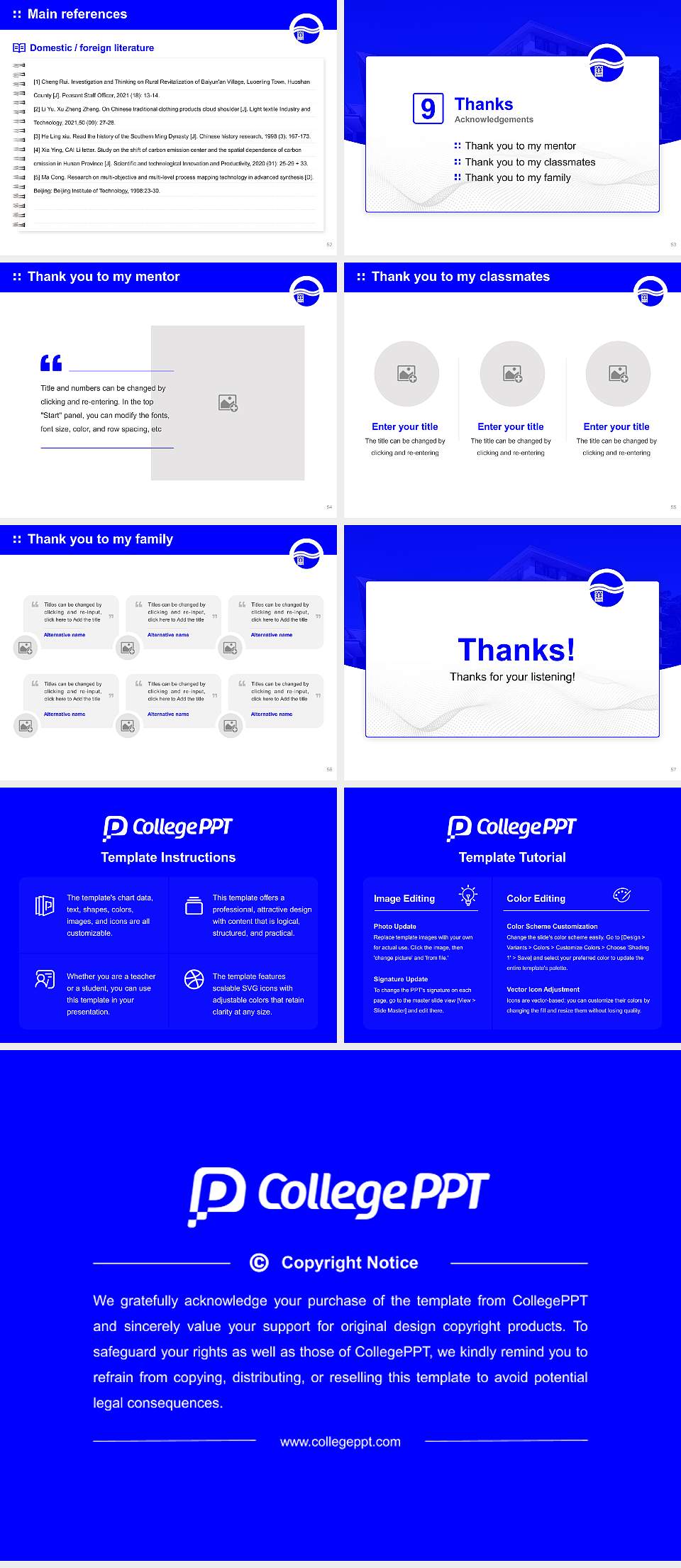 Niimi University Graduation Thesis Defense PPT Template4:3 ratio PPT effect preview image7