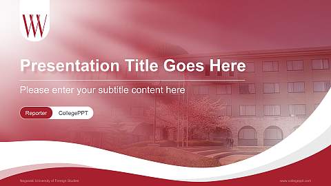 Nagasaki University of Foreign Studies Lecture Sharing and Networking Event PPT Template