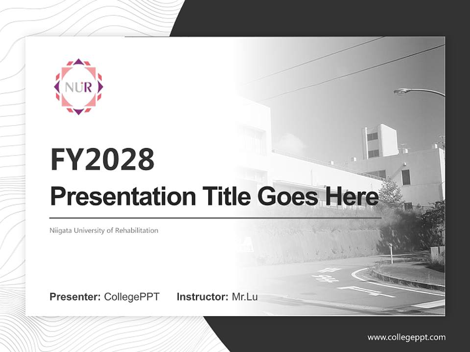 Niigata University of Rehabilitation Academic Presentation/Research Findings Report PPT Template4:3 ratio PPT effect preview image5