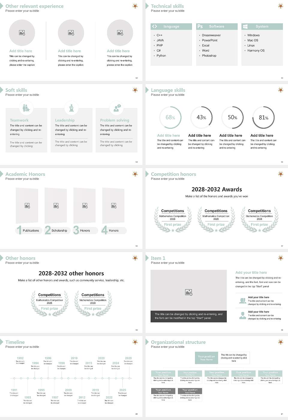 Nara Women’s University Resume PPT Template16:9 ratio PPT effect preview image3