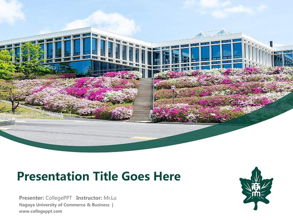 Nagoya University of Commerce & Business Course/Courseware Creation PPT Template4:3 ratio PPT effect preview image5