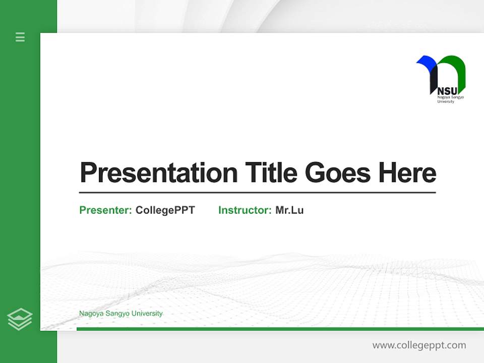 Nagoya Sangyo University Thesis Proposal/Graduation Defense PPT Template4:3 ratio PPT effect preview image5