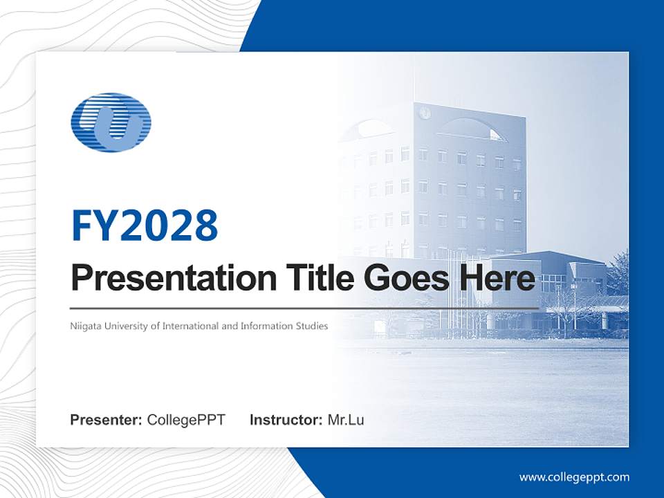 Niigata University of International and Information Studies Academic Presentation/Research Findings Report PPT Template4:3 ratio PPT effect preview image5