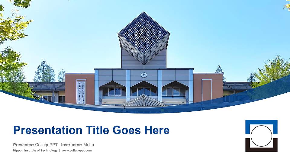 Nippon Institute of Technology Course/Courseware Creation PPT Template16:9 ratio PPT effect preview image