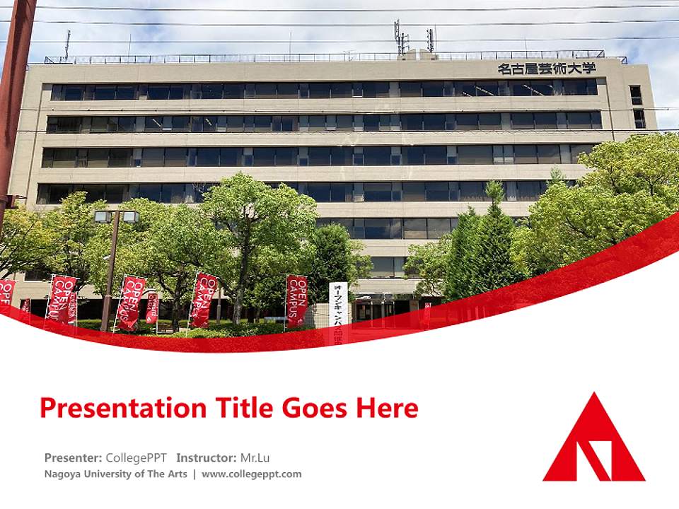Nagoya University of The Arts Course/Courseware Creation PPT Template4:3 ratio PPT effect preview image5