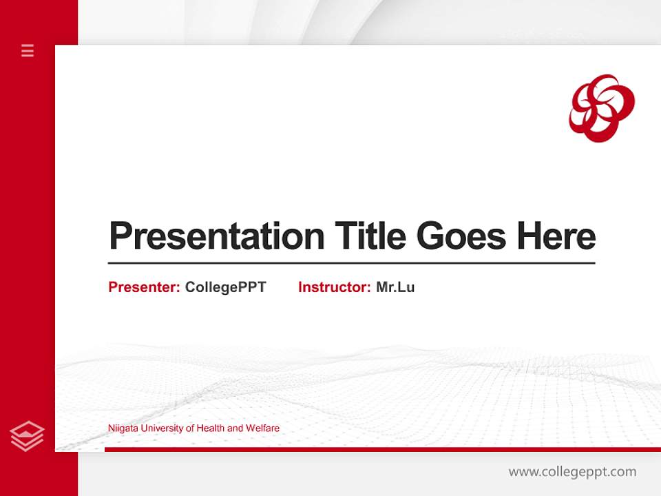 Niigata University of Health and Welfare Thesis Proposal/Graduation Defense PPT Template4:3 ratio PPT effect preview image5