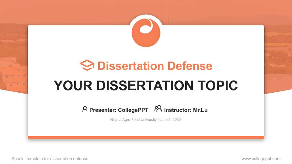 Niigata Agro-Food University Graduation Thesis Defense PPT Template16:9 ratio PPT effect preview image