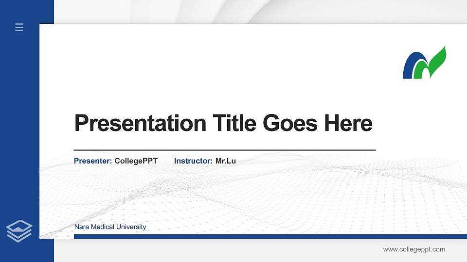 Nara Medical University Thesis Proposal/Graduation Defense PPT Template16:9 ratio PPT effect preview image
