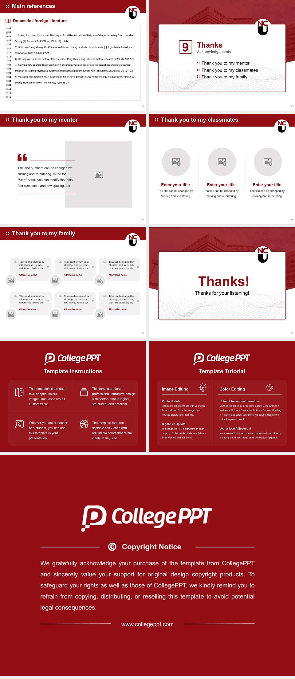 Nagoya City University Graduation Thesis Defense PPT Template4:3 ratio PPT effect preview image7