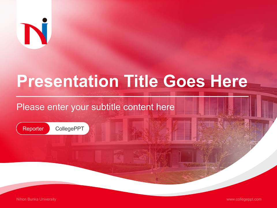 Nihon Bunka University Lecture Sharing and Networking Event PPT Template4:3 ratio PPT effect preview image4