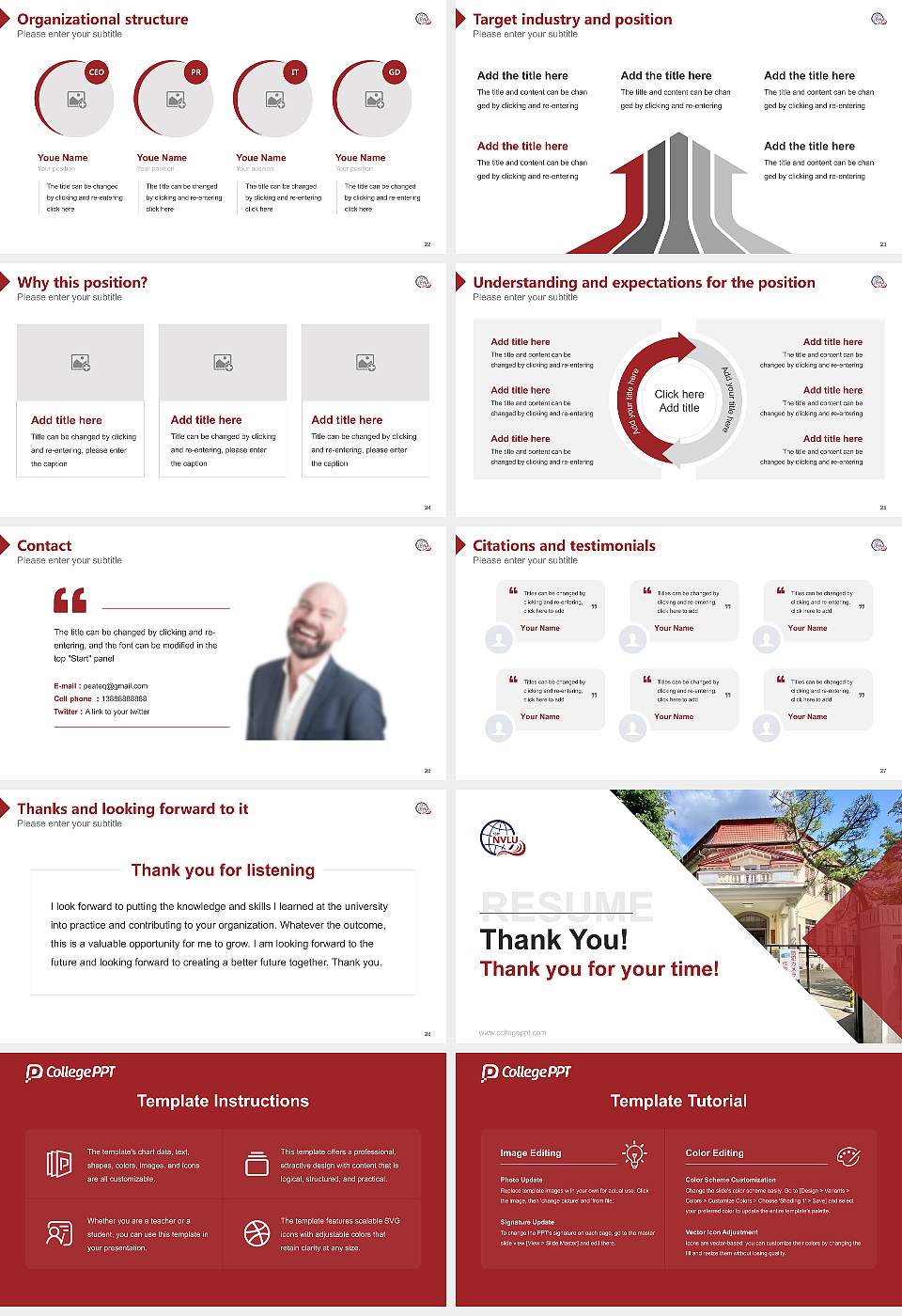 Nippon Veterinary and Life Science University Resume PPT Template16:9 ratio PPT effect preview image4