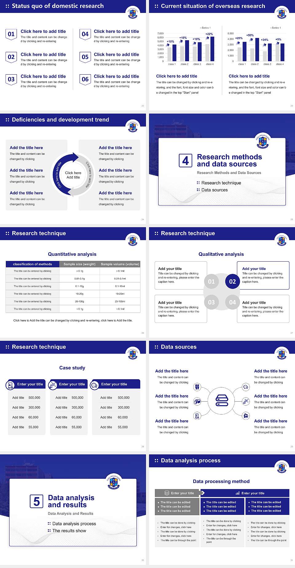 Nanzan University Graduation Thesis Defense PPT Template4:3 ratio PPT effect preview image4