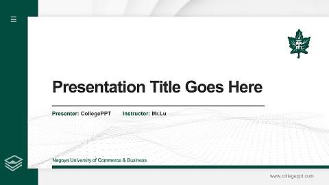 Nagoya University of Commerce & Business Thesis Proposal/Graduation Defense PPT Template
