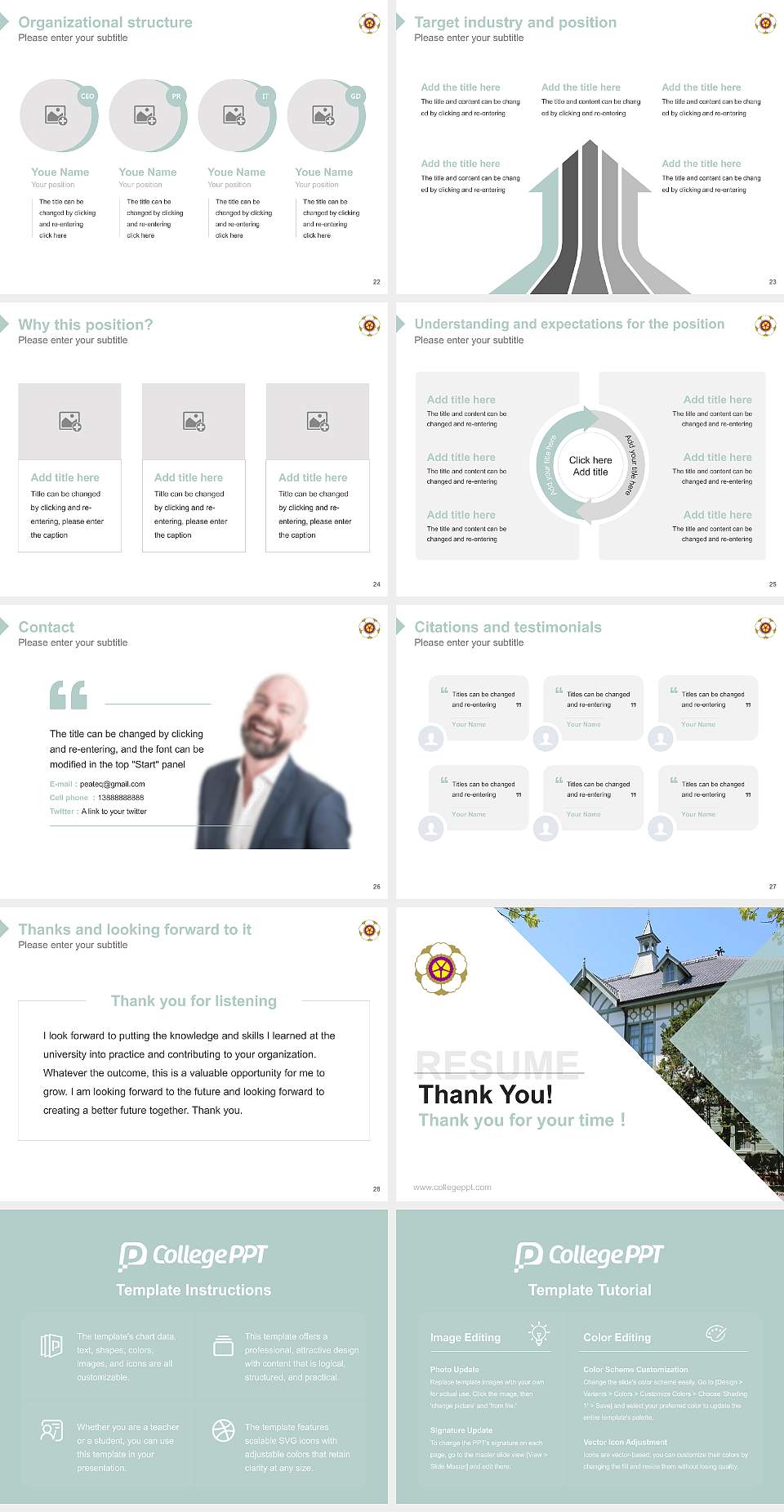 Nara Women’s University Resume PPT Template4:3 ratio PPT effect preview image4