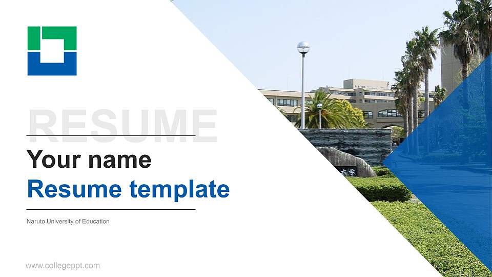 Naruto University of Education Resume PPT Template16:9 ratio PPT effect preview image