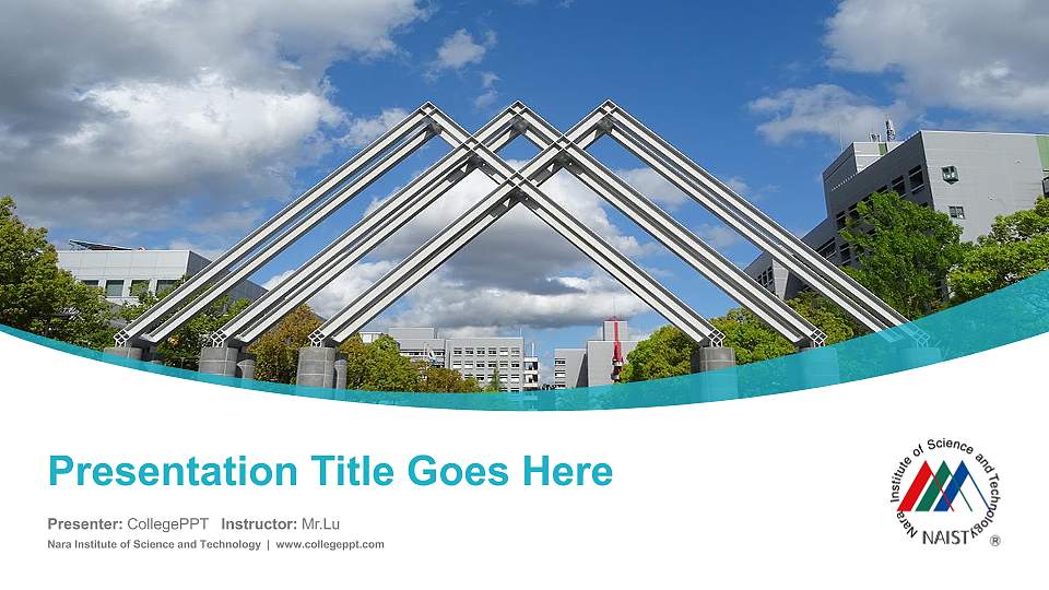 Nara Institute of Science and Technology Course/Courseware Creation PPT Template16:9 ratio PPT effect preview image