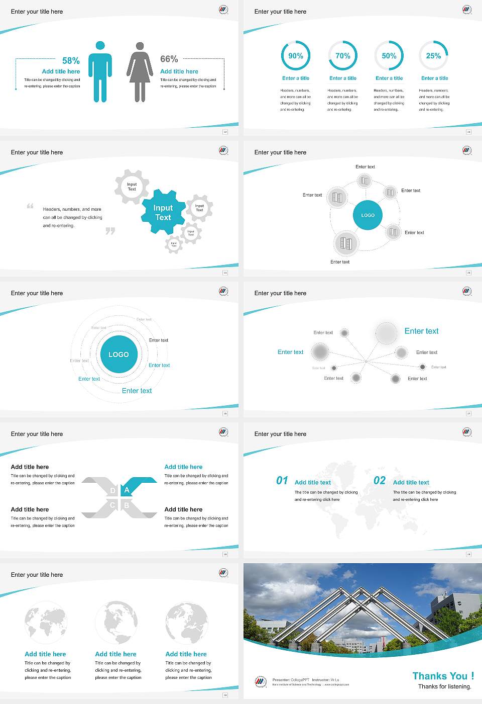 Nara Institute of Science and Technology Course/Courseware Creation PPT Template16:9 ratio PPT effect preview image4
