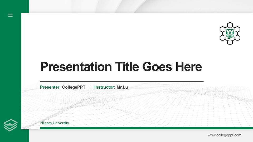 Niigata University Thesis Proposal/Graduation Defense PPT Template16:9 ratio PPT effect preview image